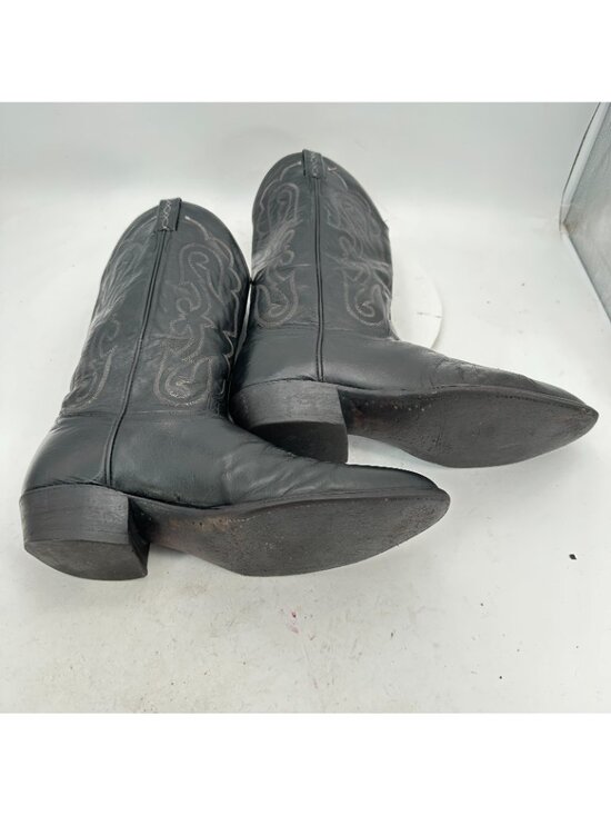 Kenny Rogers Men Size 12D Black Leather Pull On Western Cowboy Boot main image 11